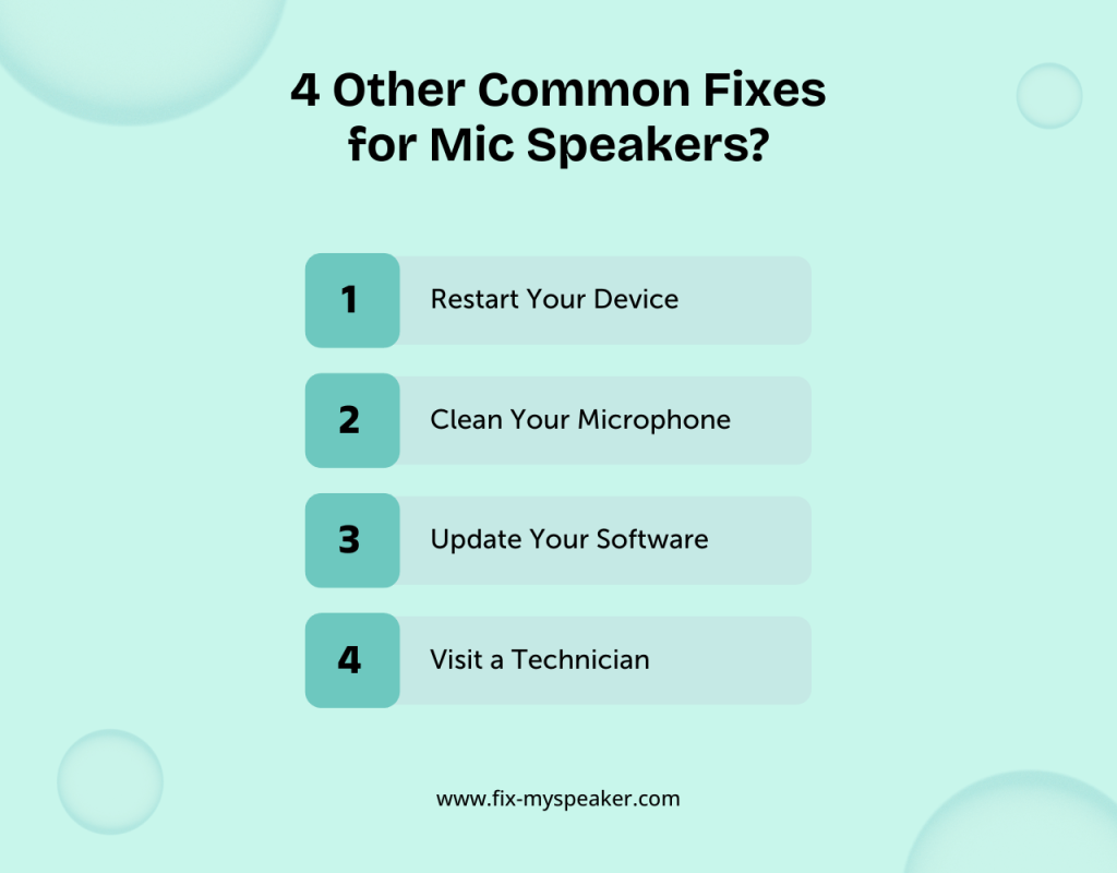 4 Other Common Fixes for Mic Speakers?