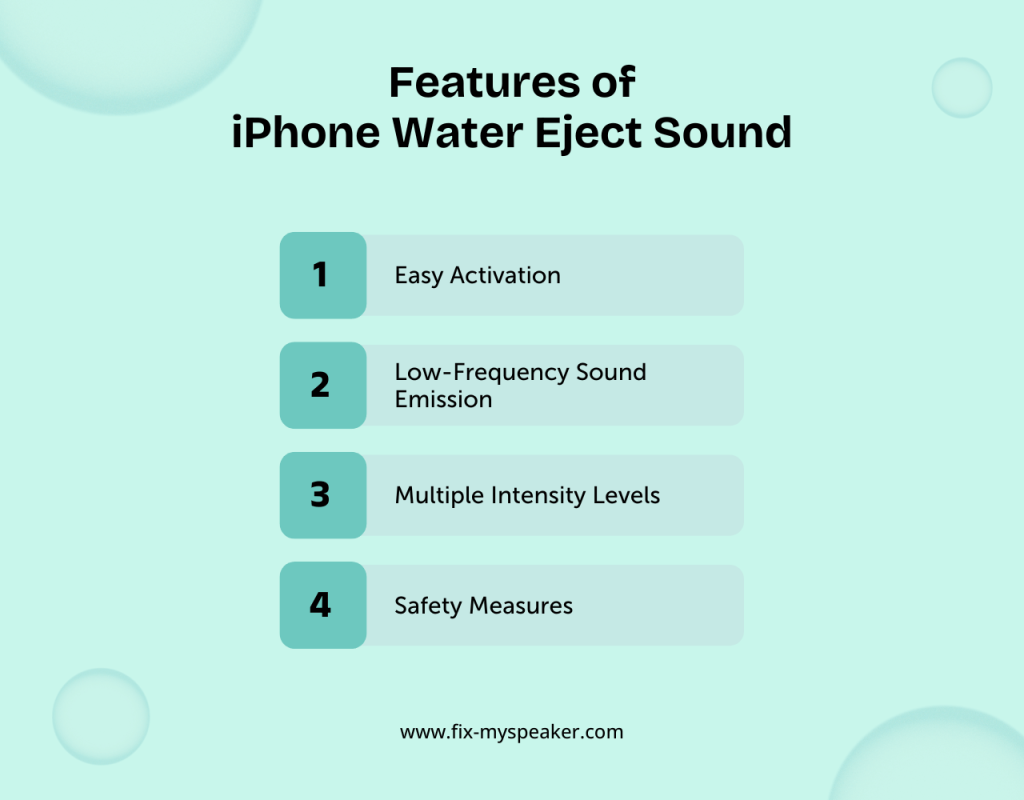 Features of iPhone Water Eject Sound