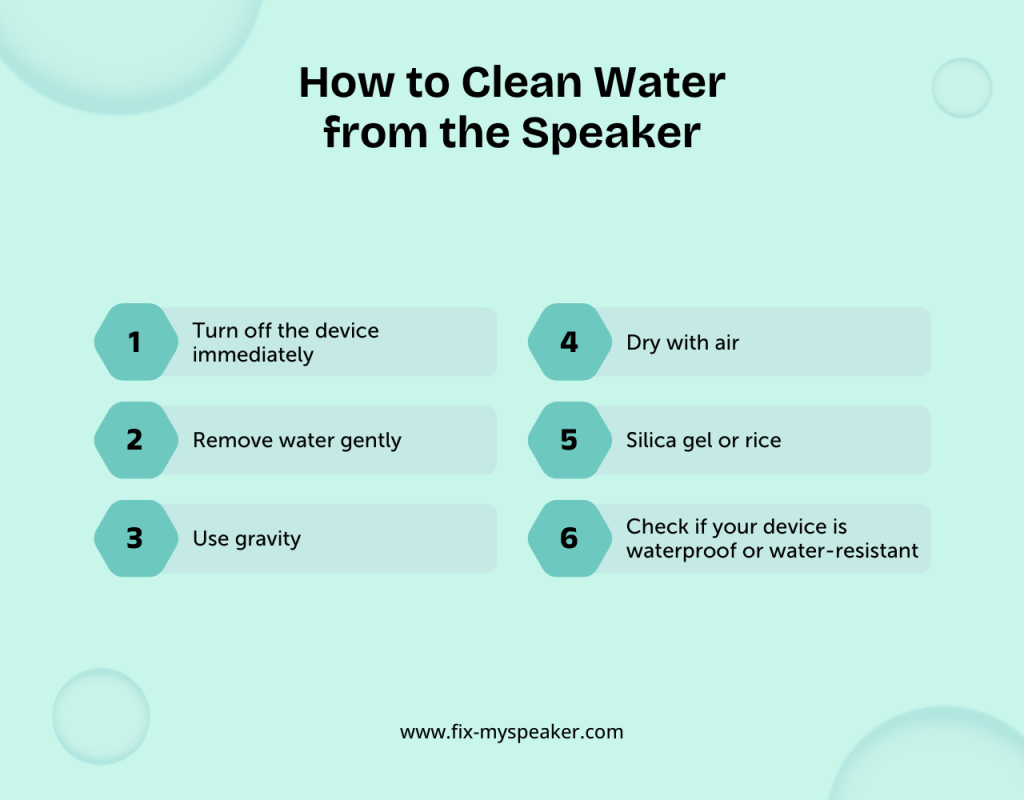 How to Clean Water from the Speaker