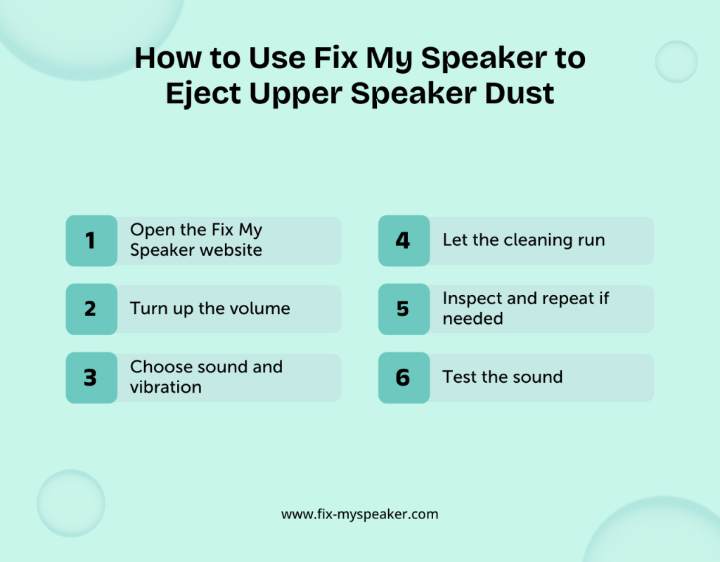 How to Use Fix My Speaker to Eject Upper Speaker Dust