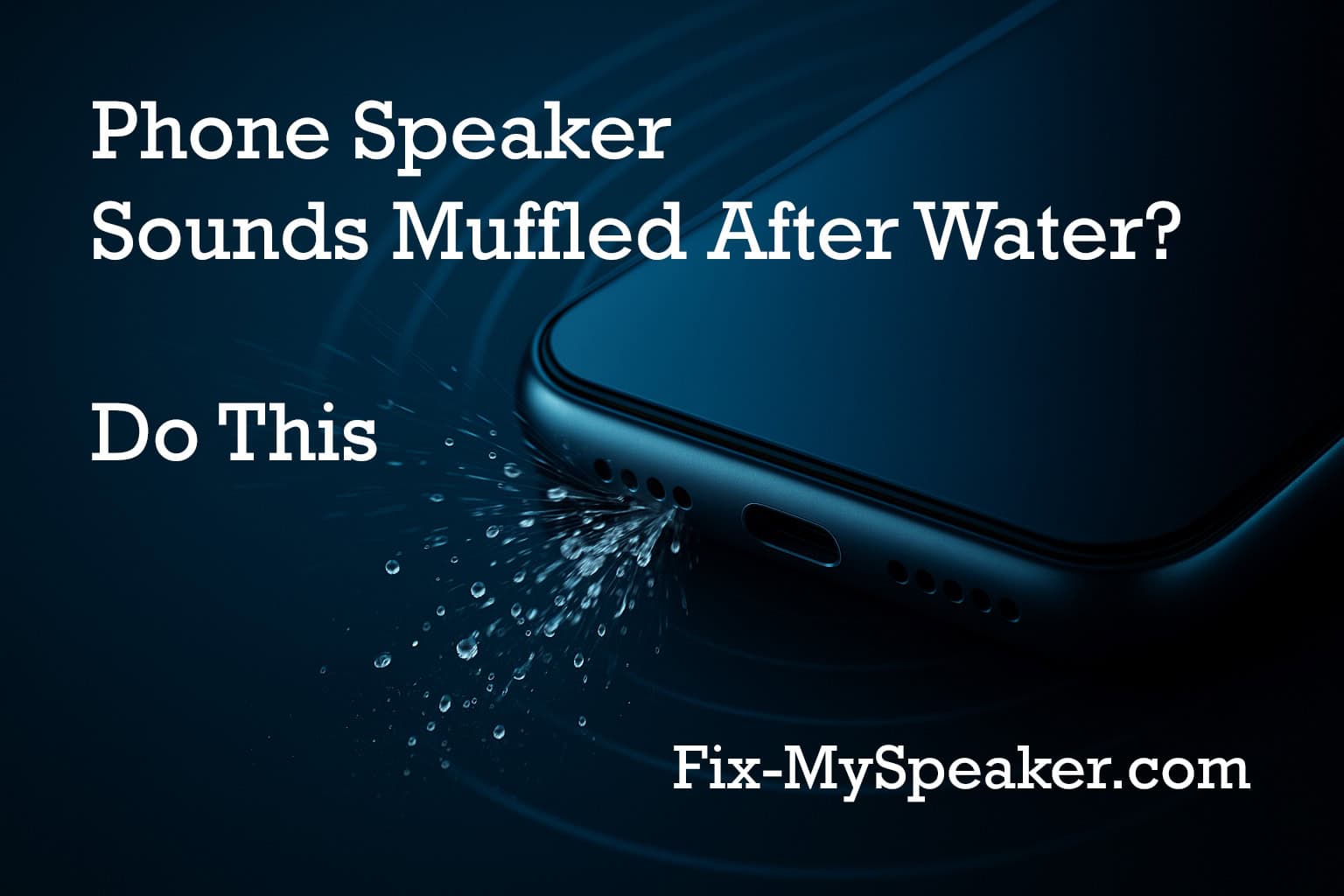 Phone Speaker Sounds Muffled After Water
